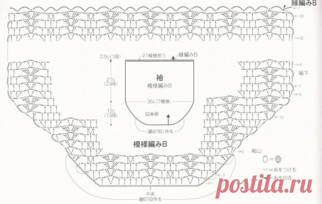 Интересные японские жакетики крючком и схемы | Вязалки Веселого Хомяка | Яндекс Дзен