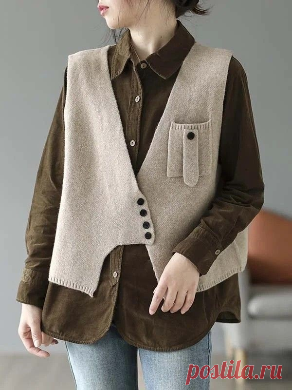 Вязаные безрукавки и жилеты - идеи для гардероба | Жанна Рыбкина | Дзен