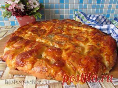 Лепёшка с моцареллой, чесноком и зеленью - Хлебопечка.ру