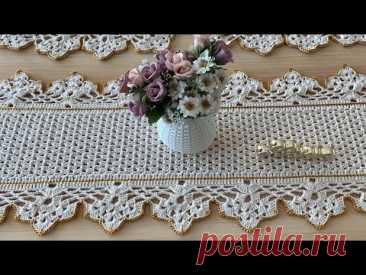 Vídeo Aula Trilho de Mesa em Crochê Triunfo. Fácil e maravilhoso.💜🙏💜