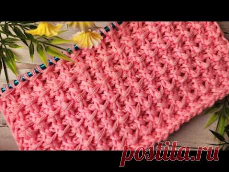 Winter 2024 ~ Blush Harmony: Intricate Tunisian Crochet Pattern with Effortless Two-Row Repeat