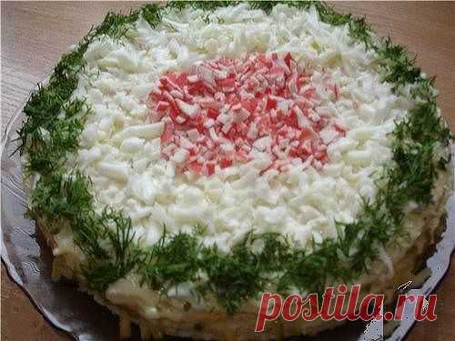 закусочный торт " Крабовый рай "