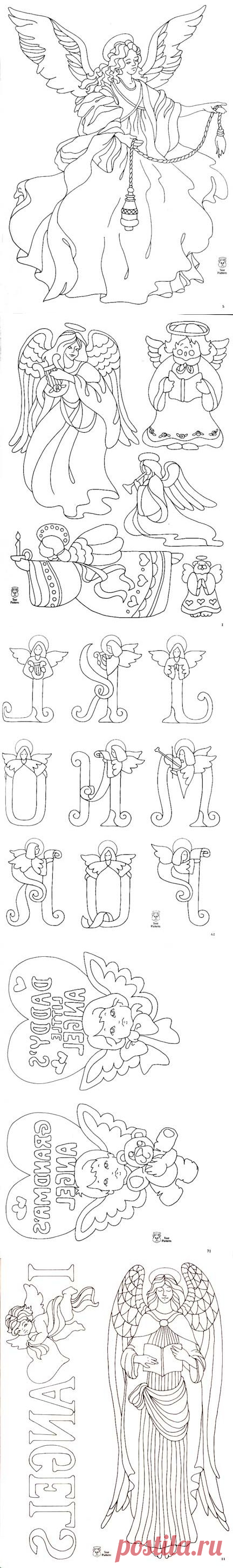 Ангелы.Трафареты..