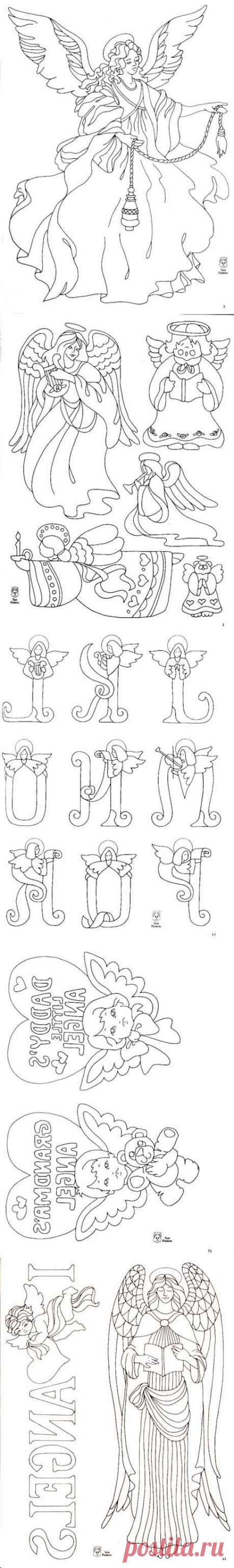 Ангелы.Трафареты..