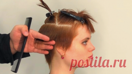 КОРОТКАЯ СТРИЖКА С КОРОТКОЙ ЧЕЛКОЙ НА ТОРЧАЩИЕ ВОЛОСЫ | Hair Constructor | Дзен