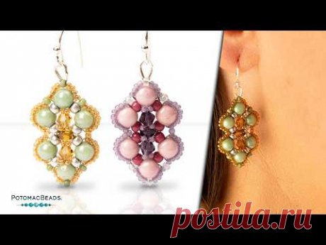 Paradise Treasure Earrings - DIY Jewelry Making Tutorial by PotomacBeads