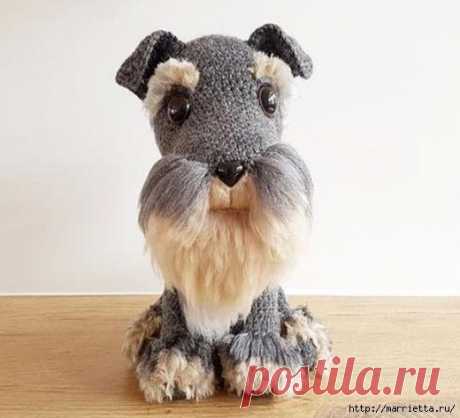 ღШнауцер. Вяжем крючком собачку.