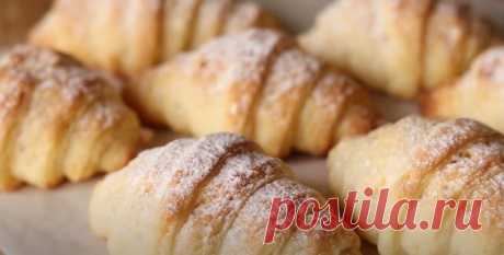 Обычные рогалики на сметане с начинкой