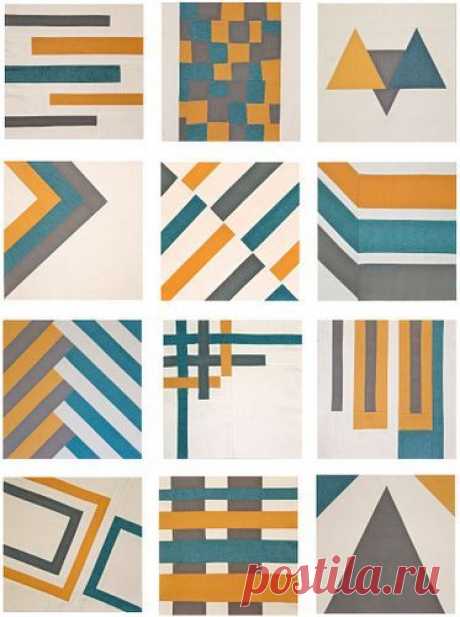 All 12 blocks from the Sew, Mama, Sew! Modern Block of the Month
