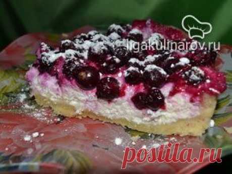 Пошаговый рецепт с фото творожного пирога с черной смородиной, рецепты Лиги Кулинаров.