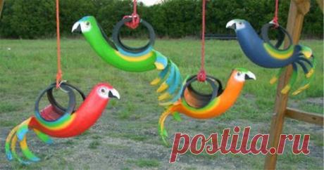 Впечатляющие поделки из покрышек своими руками