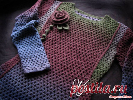 &quot;Космос&quot;, теплое платье от Кринички - Вяжем вместе он-лайн - Страна Мам