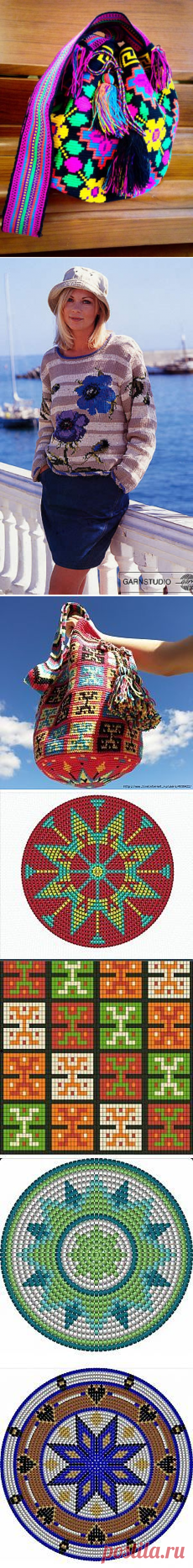 Жаккард - спицы и крючок.