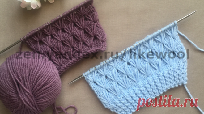 Великолепный объемный узор спицами! | Вязать легко и просто! | Яндекс Дзен
