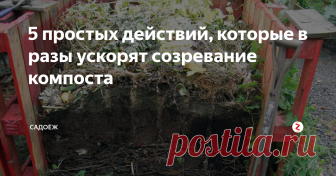 5 простых действий, которые в разы ускорят созревание компоста Полезное удобрение будет готово уже к следующему посадочному сезону