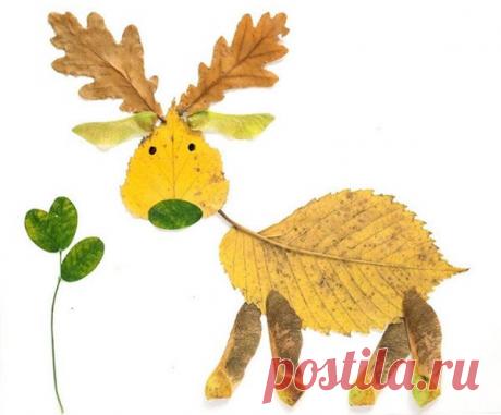 Поделки из природных материалов: поделки из листьев | вТему