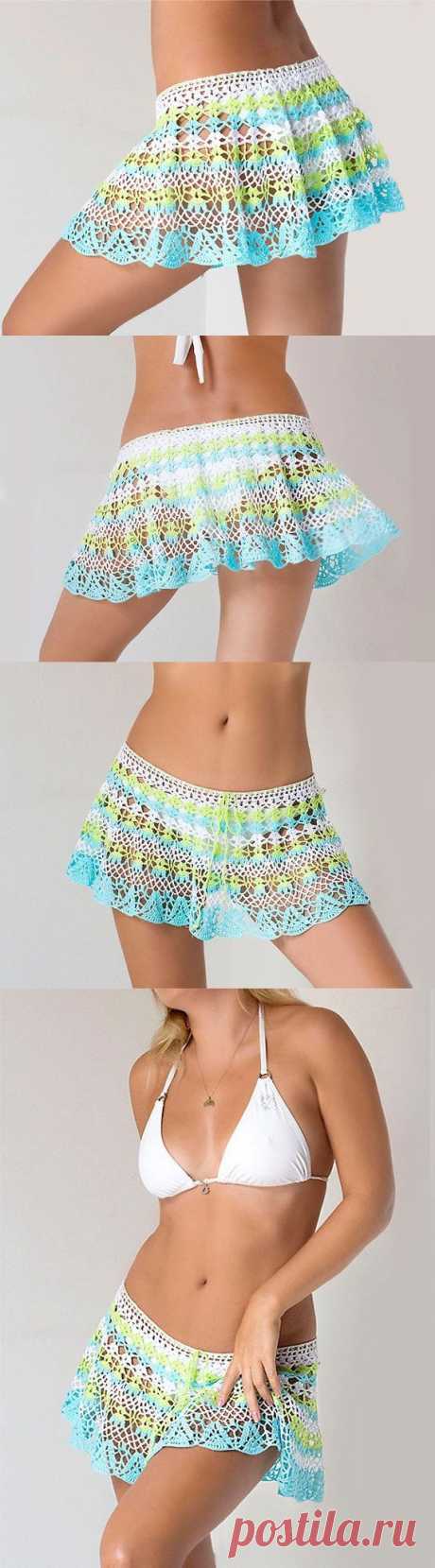 PATTERN Crochet beach skirt PDF lace cover up