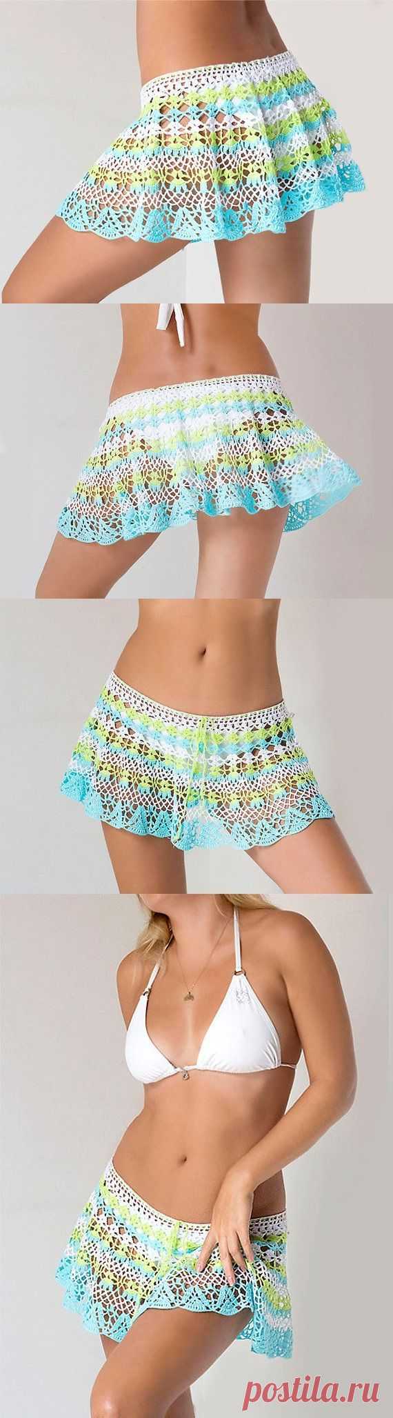 PATTERN Crochet beach skirt PDF lace cover up