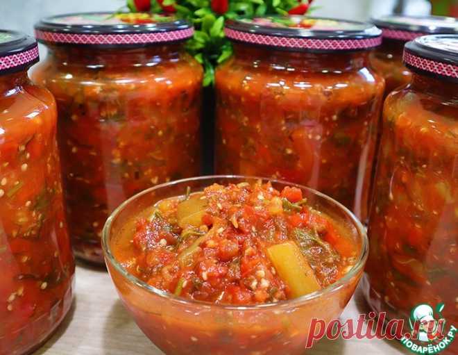Лечо на зиму с баклажанами, помидорами и перцем – кулинарный рецепт