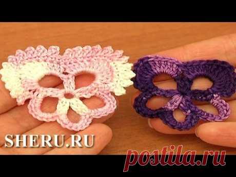 How To Crochet Crochet Pansy Flower  Урок 83 Фиалка вязаная крючком - YouTube