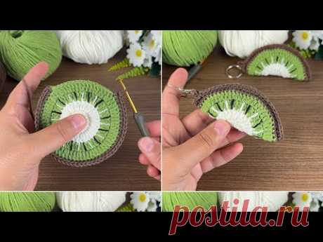 very cute kiwi slice crochet changes making 🥝