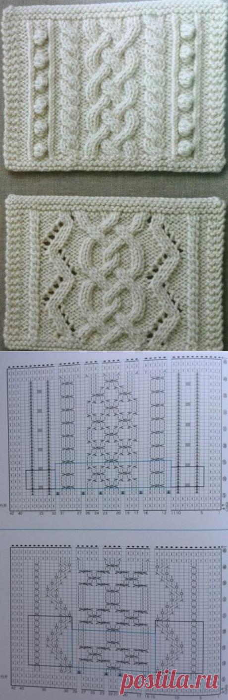 Арановые узоры спицами