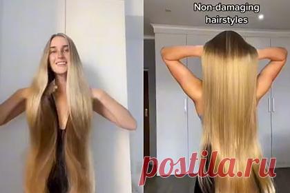 Блогерша с двухметровыми локонами перечислила безопасные для волос прически. Популярная в соцсетях блогерща перечислила прически, которые не наносят вреда волосам. На размещенных в сети кадрах Австралийская Рапунцель показала низкий хвост, собранный с помощью мягкой тканевой резинки. Затем она продемонстрировала длинную одинарную косу и отметила, что ложится спать именно с такой прической.