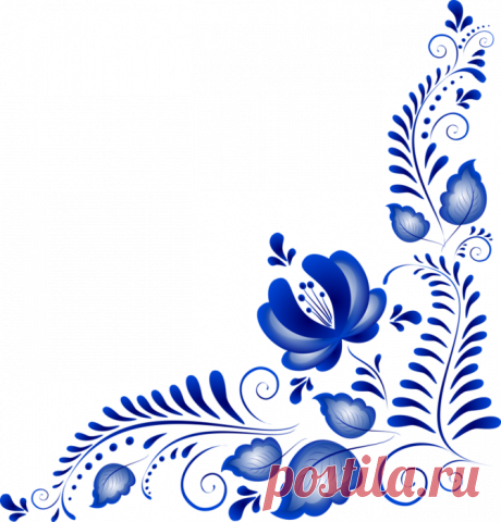 Картинки для декупажа "Гжель"