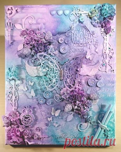 Arte DIY Lienzo de Medios Mixtos 3D (Paso a Paso)