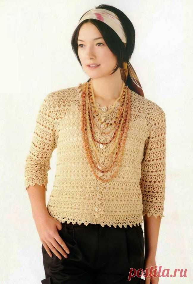Patrón #324: Blusa Beige a Crochet ~ CTejidas [Crochet y Dos Agujas]
