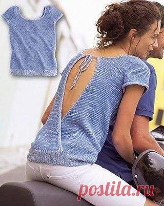 Пуловер с открытой спиной