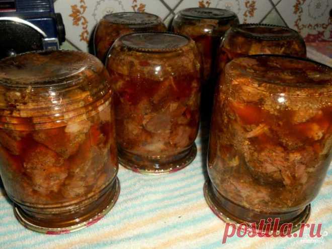 Тушенка из говядины в духовке - пошаговый кулинарный рецепт на Повар.ру