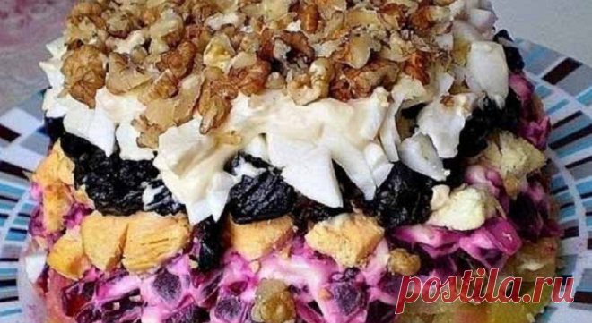 Салат «Графский»: самое лучшее блюдо из отварной свеклы! Шубу больше не готовим. Сохрани себе в закладки!