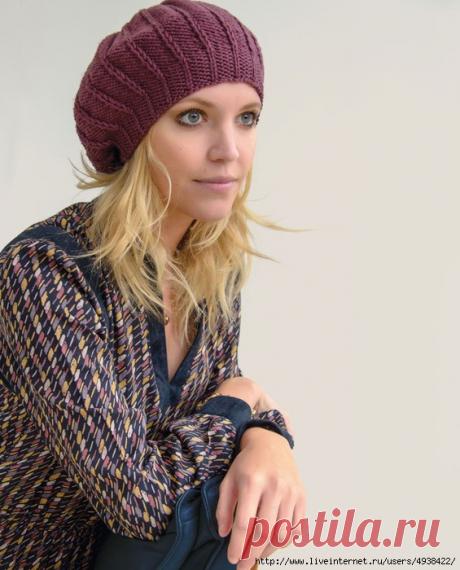 Берет &quot;Tawny&quot; от Kim Hargreaves.