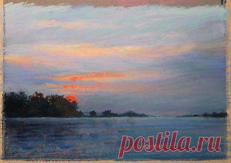 Рисуем закат на берегу моря — DIYIdeas