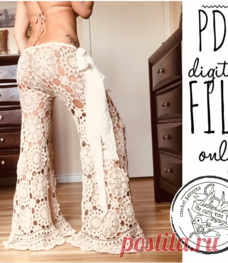 Вдохновение для рукодельницы. Вязаные крючком брюки🧶👖 | Вязание Крючком🧶 Магазин Одежды | Яндекс Дзен