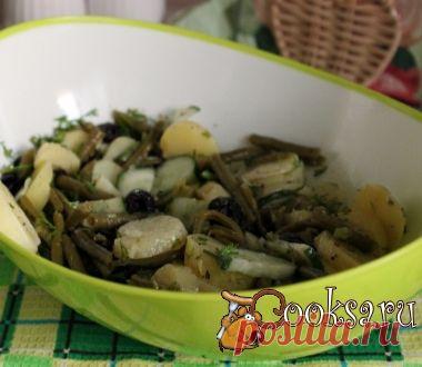 Салат из молодого картофеля со стручковой фасолью фото рецепт приготовления