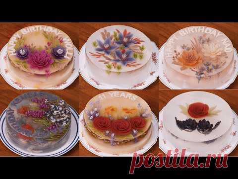Amazing & Most Satisfying Cakes Decorating | 3D Jelly Cakes 6 in a Row (Speed Up Process)
