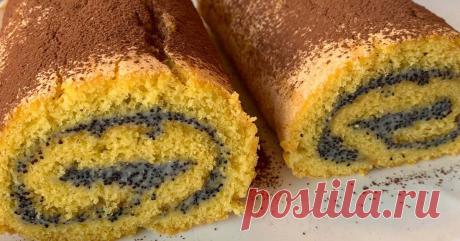 Щедрый маковый рулет с тестом будто на меду Пару дней не черствеет.