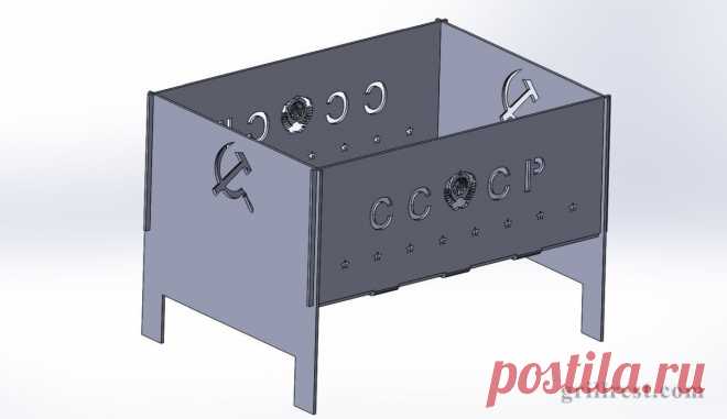 Скачать чертеж (схему) Мангала разборного переносного СССР 1.0