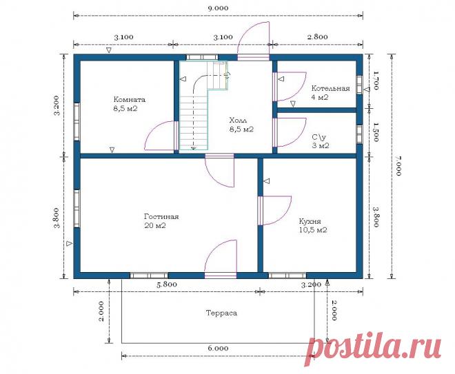 Брусовой дом Б-05