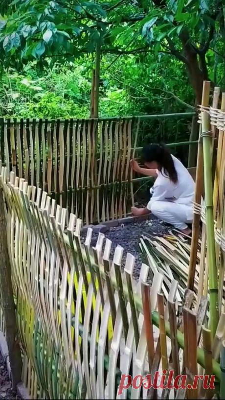 Build your garden fence with natural bamboo.