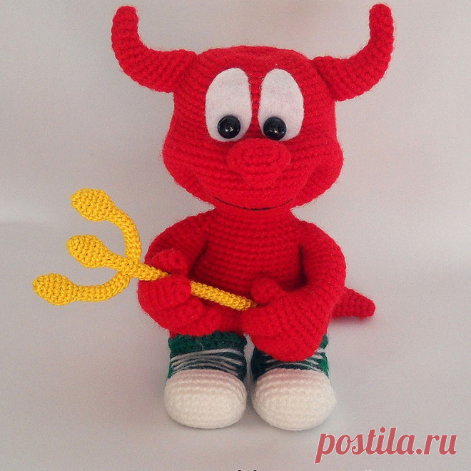 Чертёнок, логотип ОС FreeBSD. Бесплатное описание по вязанию крючком амигуруми чертёнка. Или на хэллоуин.
 #амигуруми #вязанаяигрушка #вязаниекрючком #чертёнок #freebsd #схемыкрючком #хэллоуин #амигурумидляначинающих #схемабесплатно #бесплатноеописание #игрушкасвоимируками