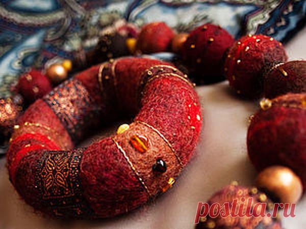 Валяние объемного браслета: Мастер-Классы в журнале Ярмарки Мастеров