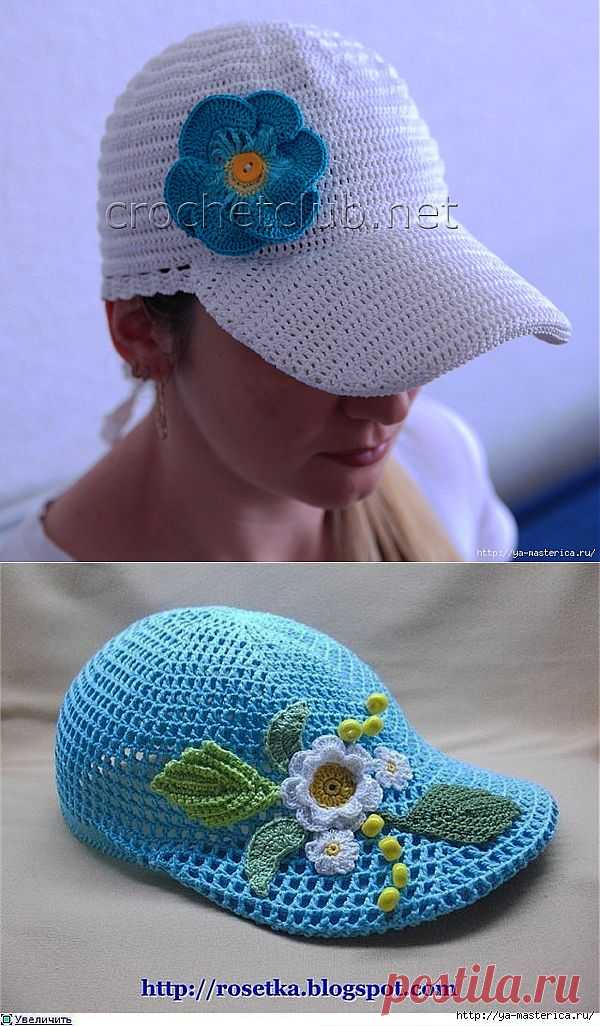 Модная кепка крючком... Готовимся к весне!.