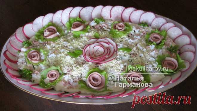 Салат "Розовые ощущения" - рецепт пошаговый с фото