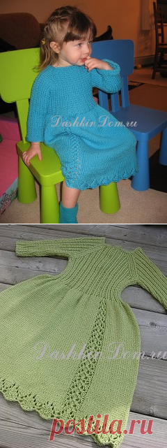 Теплое платье для девочки