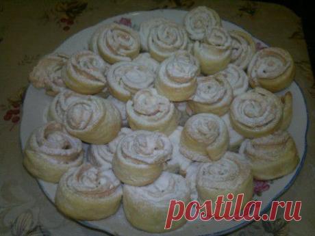 печенье розочки творожные