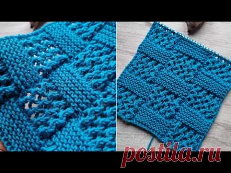Теперь вяжем только так!🧶🙋‍♀️💯секционный узор спицами. knitting.