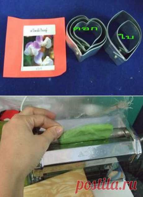 Мастер-класс - душистый горошек из холодного фарфора, полимерная глина.